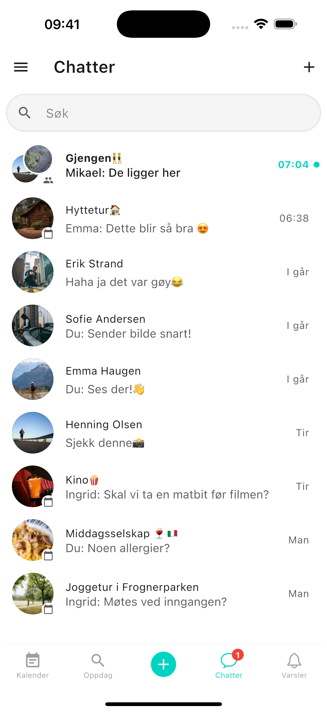 ZynkUp meldingsoversikt