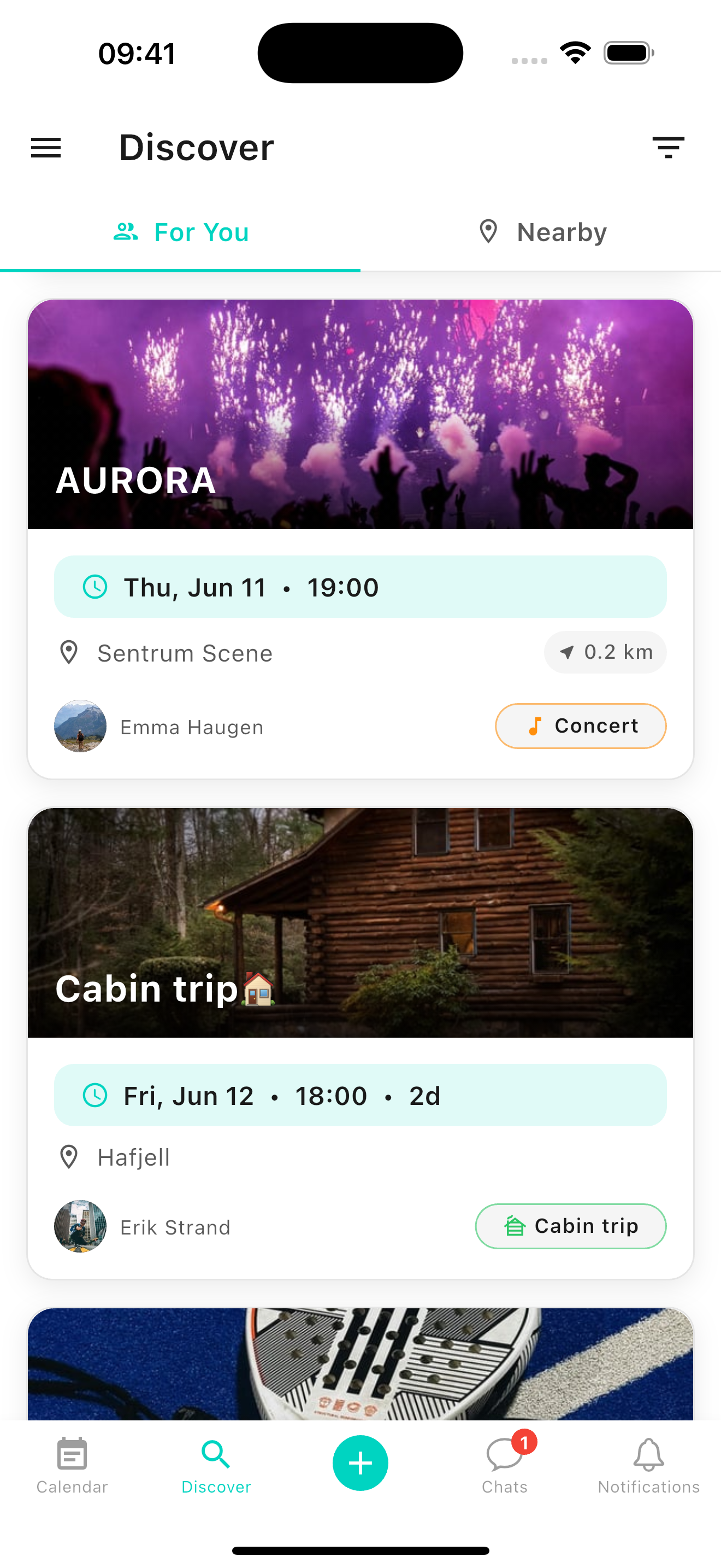 ZynkUp discover events