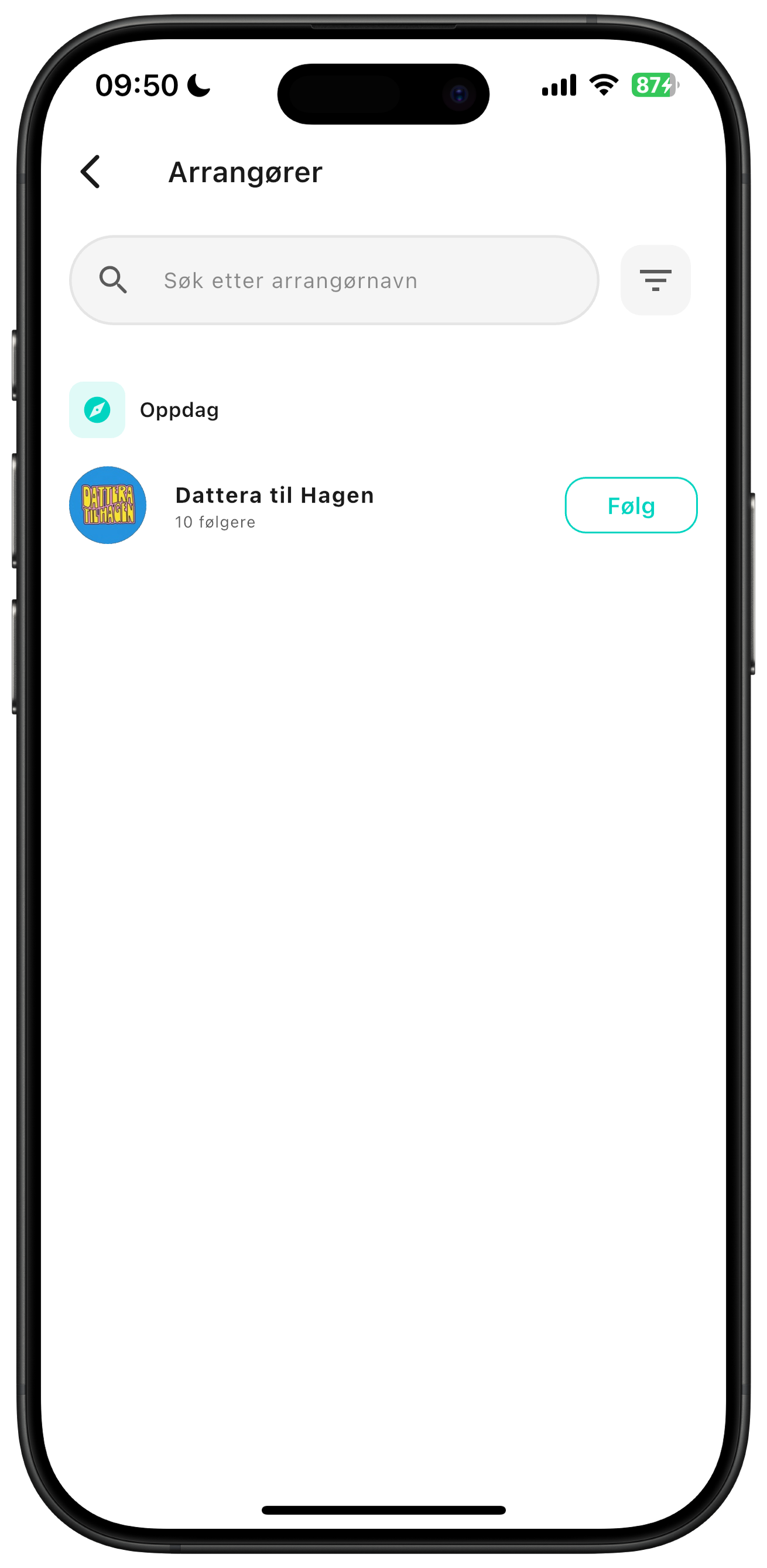 Explore organisers in ZynkUp