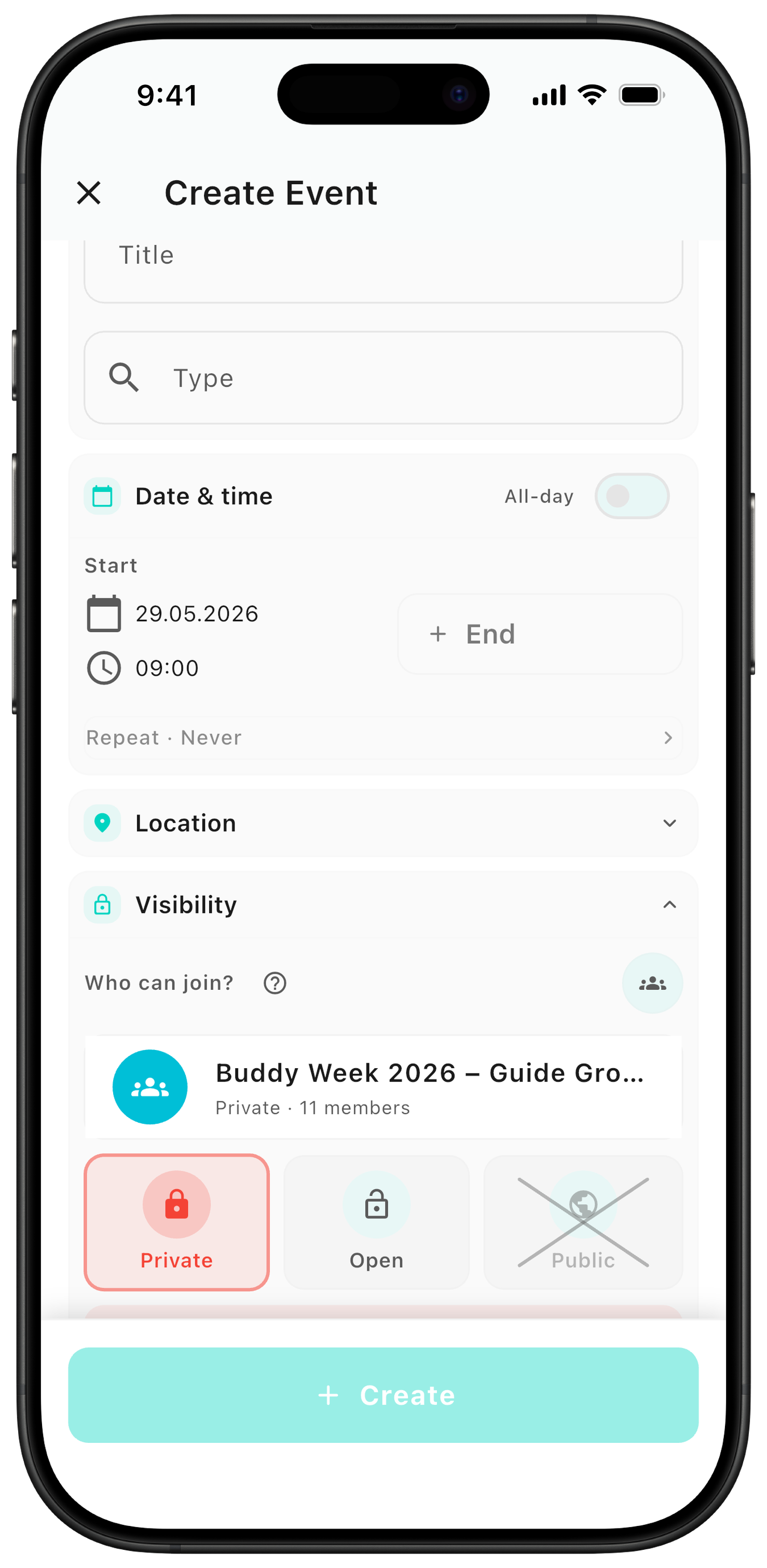 Fill in the details and check visibility