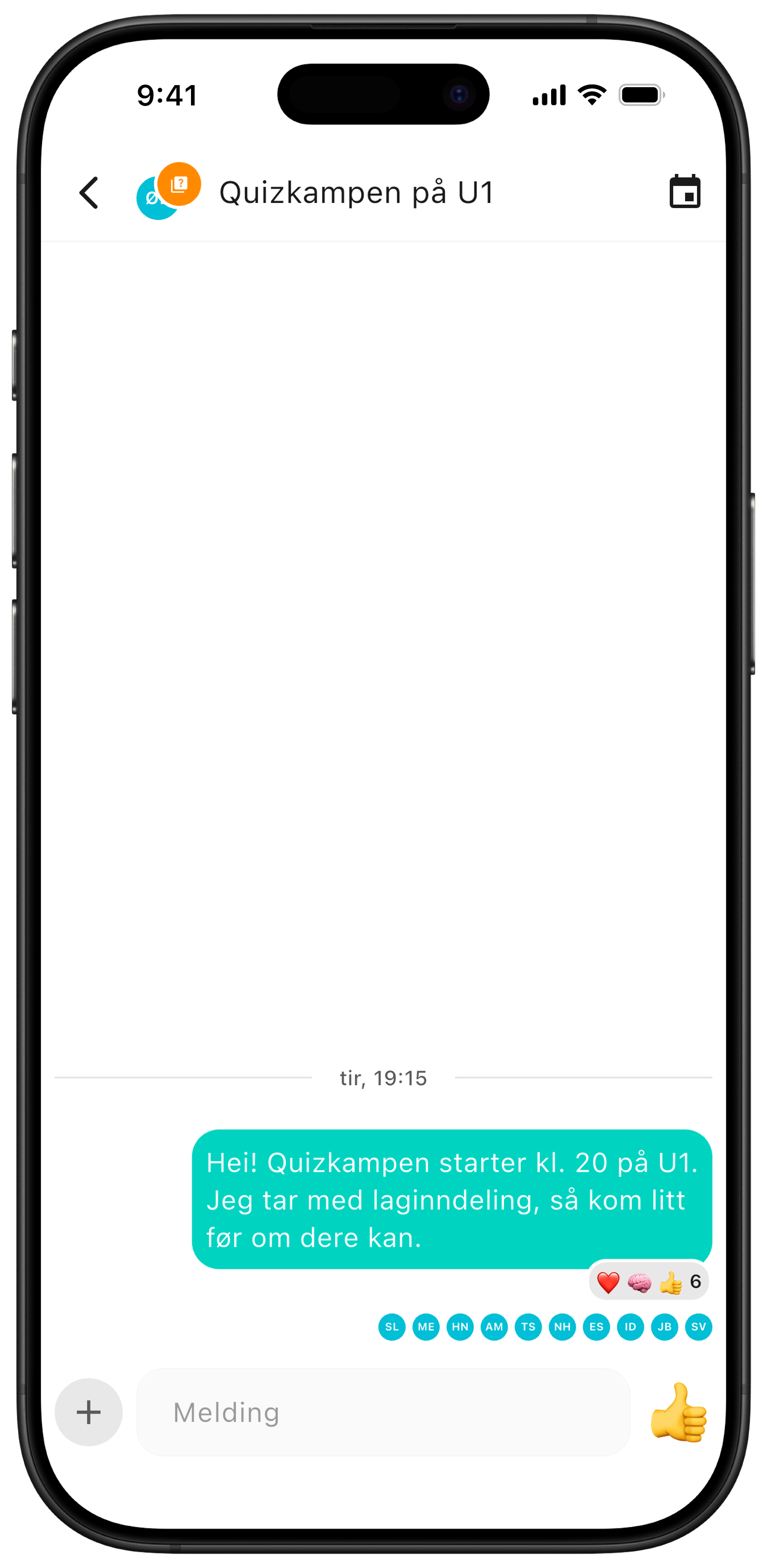Chat tilknyttet arrangementet