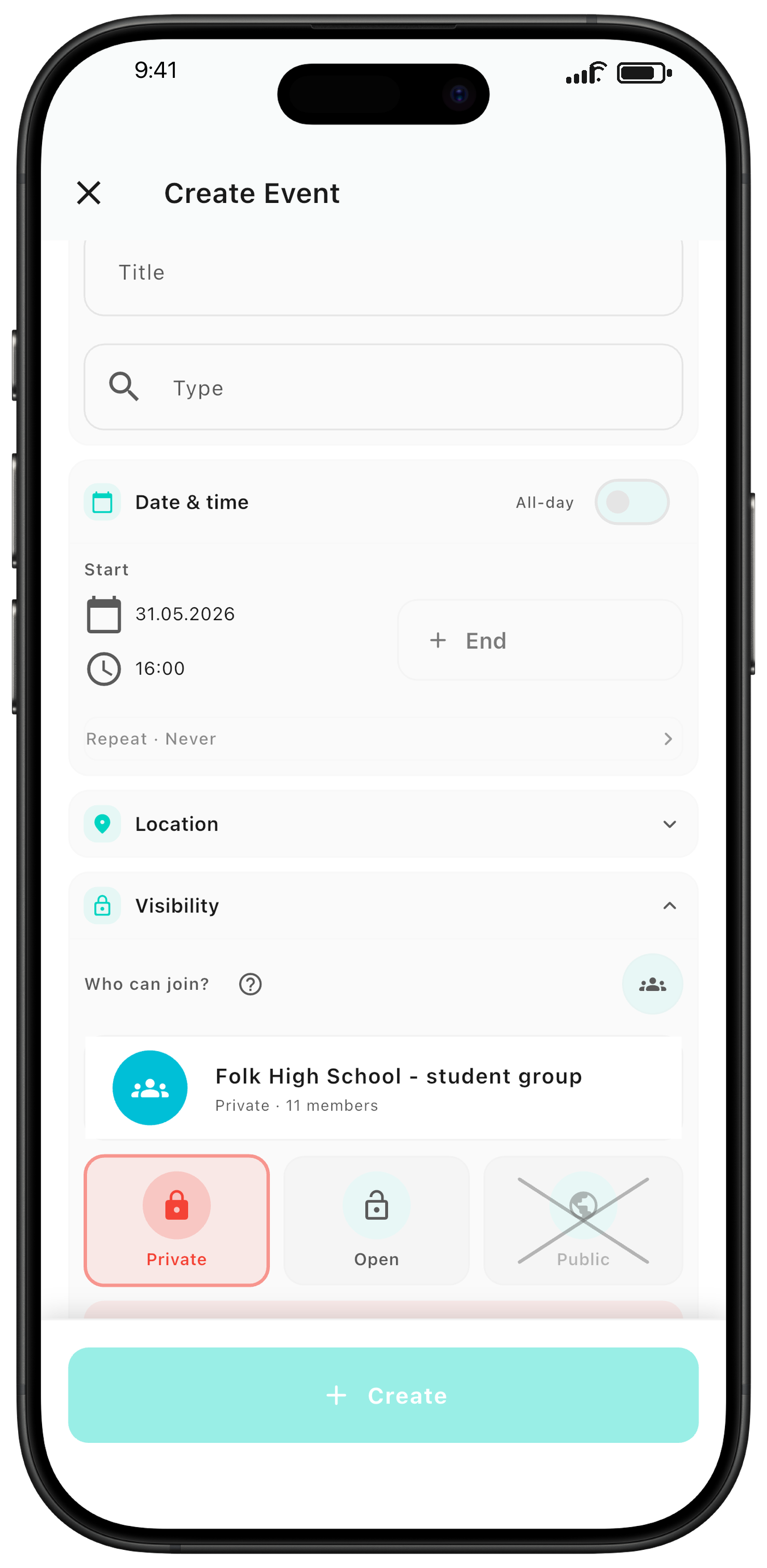 Fill in the details and check visibility