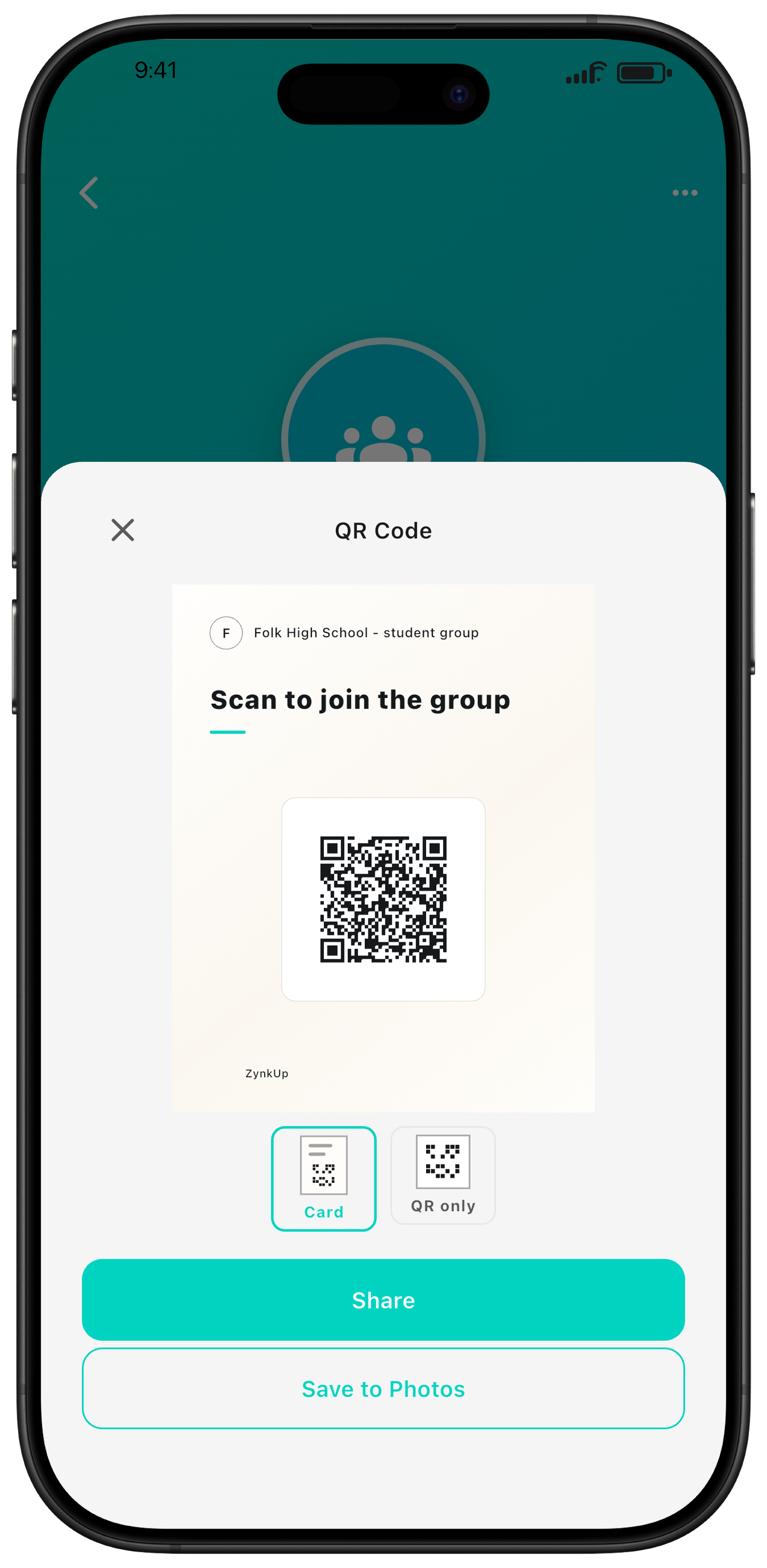 QR code to join the group