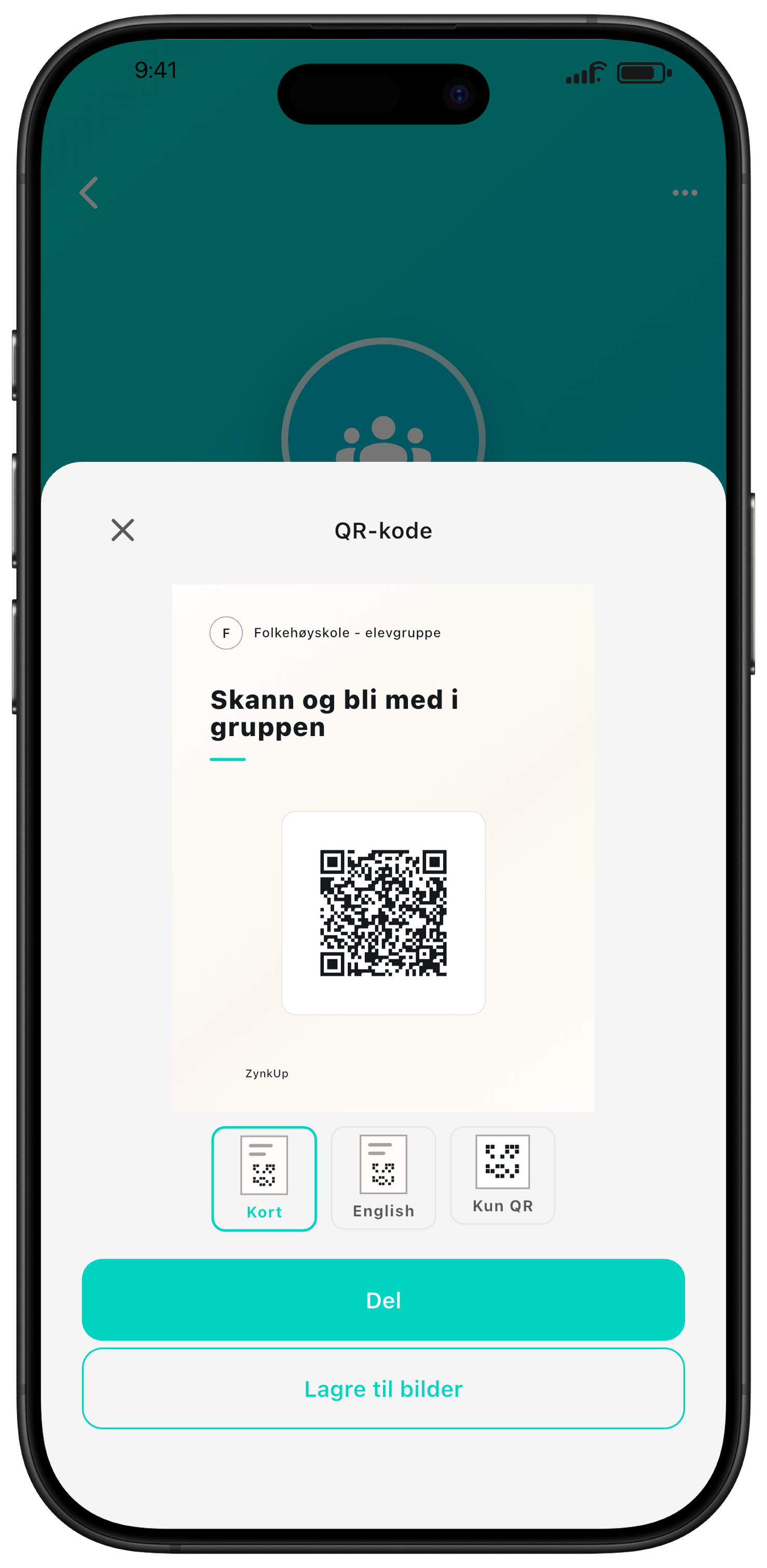 QR-kode for å bli med i gruppen
