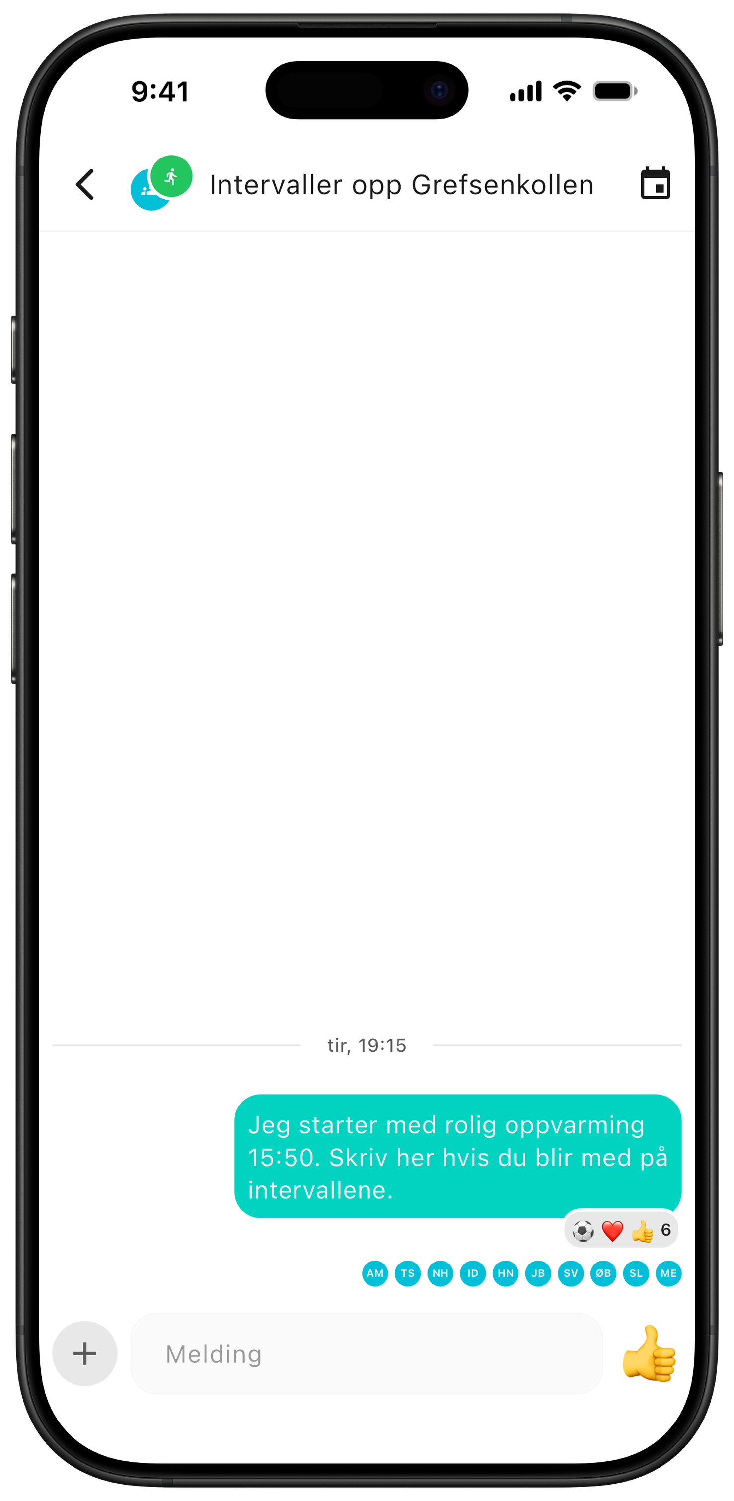 Chatten ligger på arrangementet