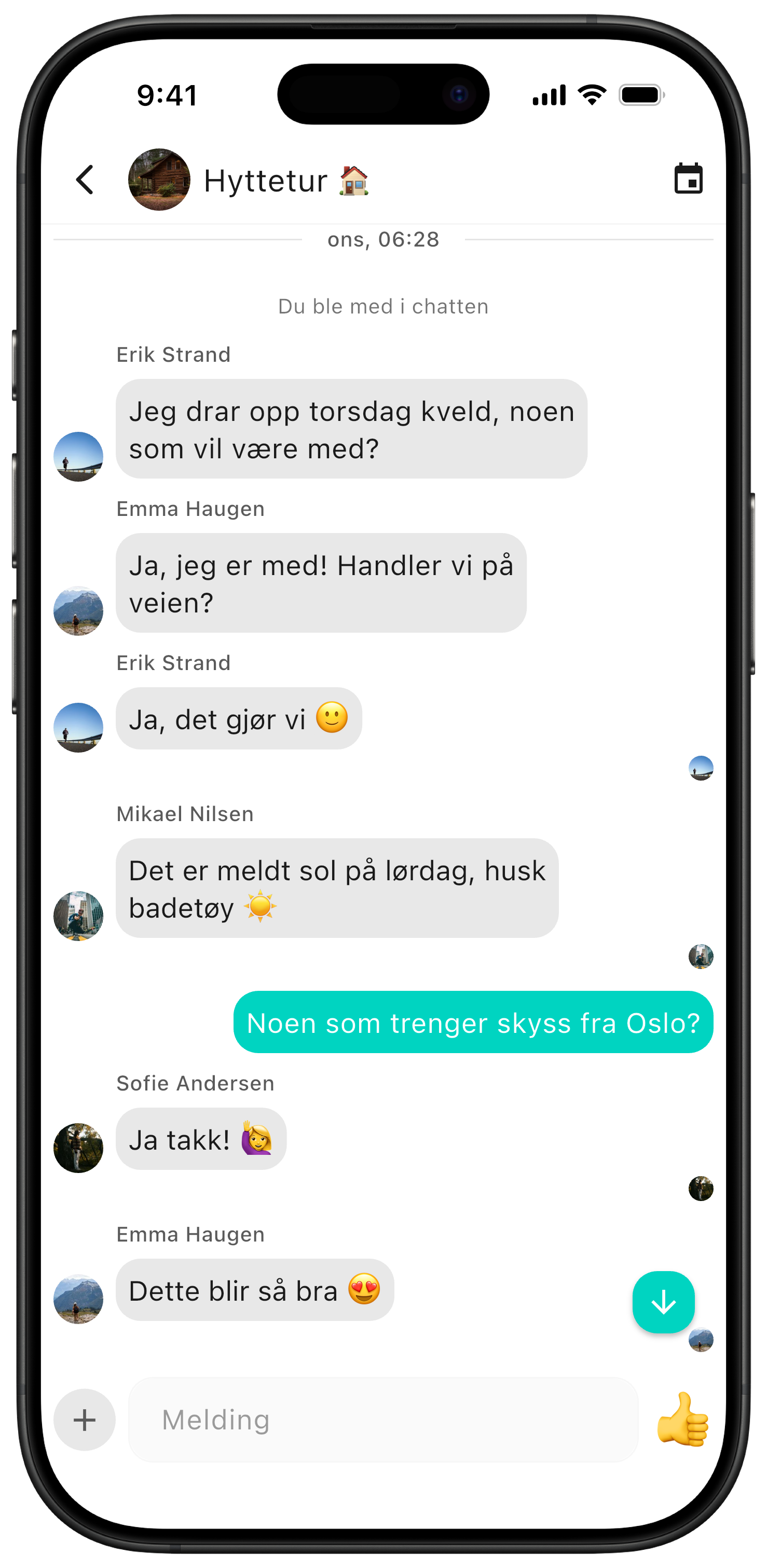 Chat-tråd for hyttetur