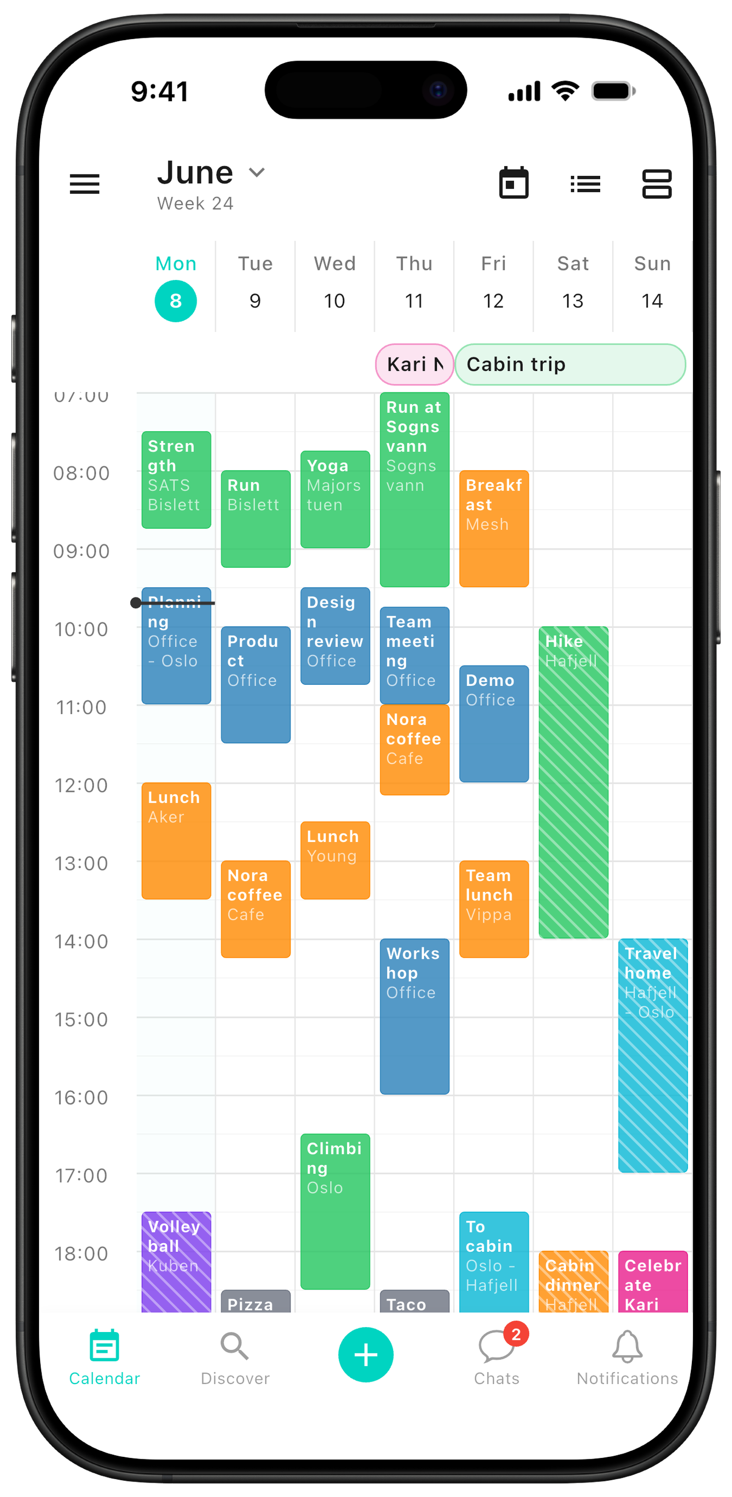 Calendar in ZynkUp