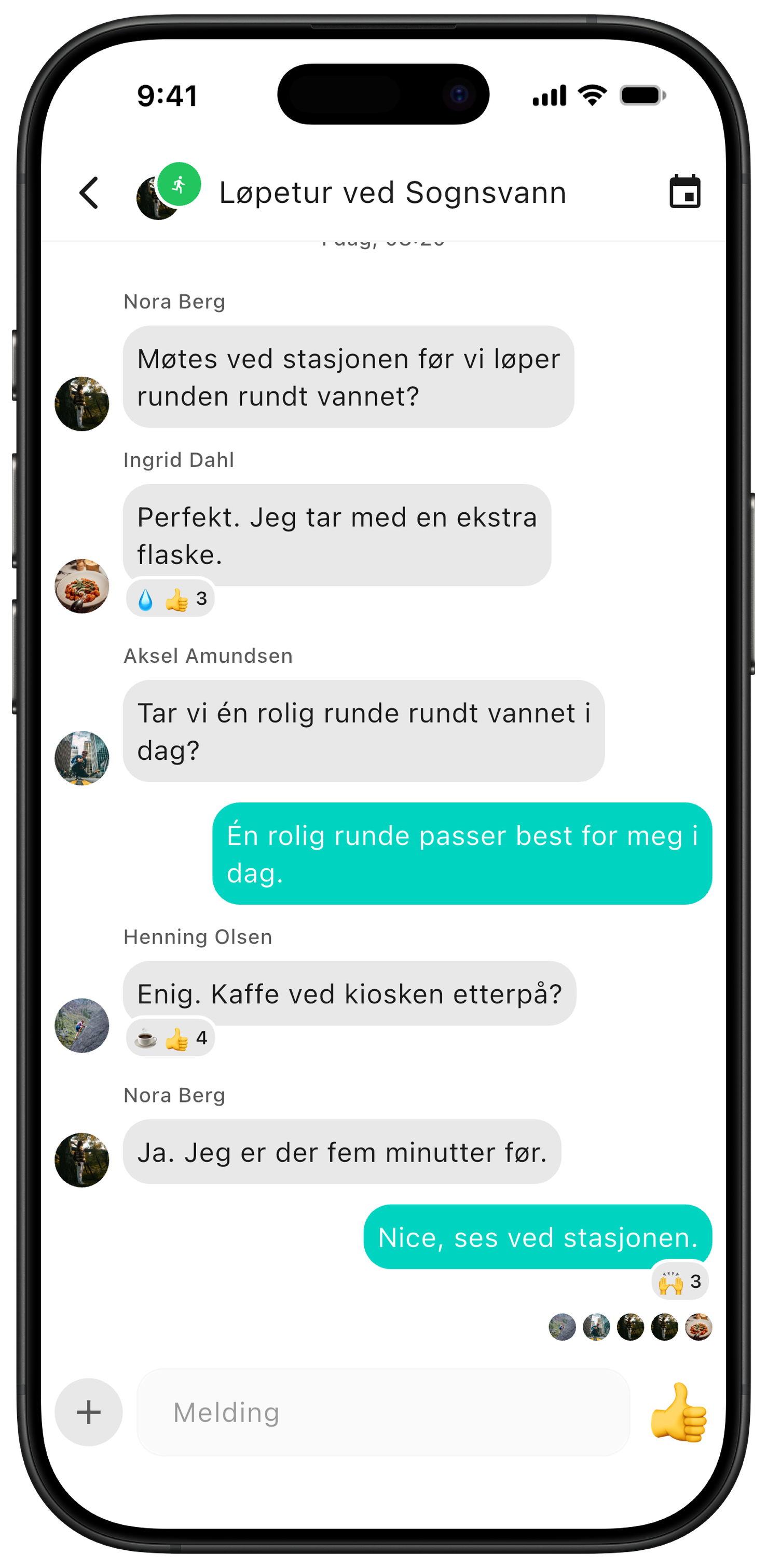 Chat for løpetur ved Sognsvann i ZynkUp