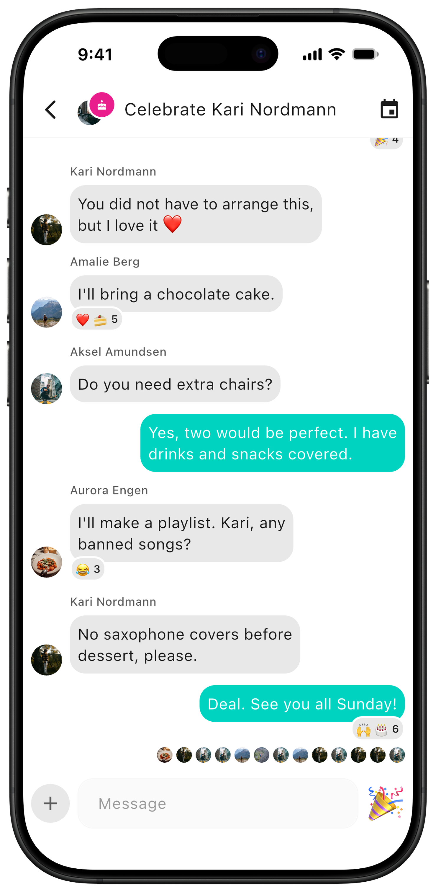 Birthday chat in ZynkUp