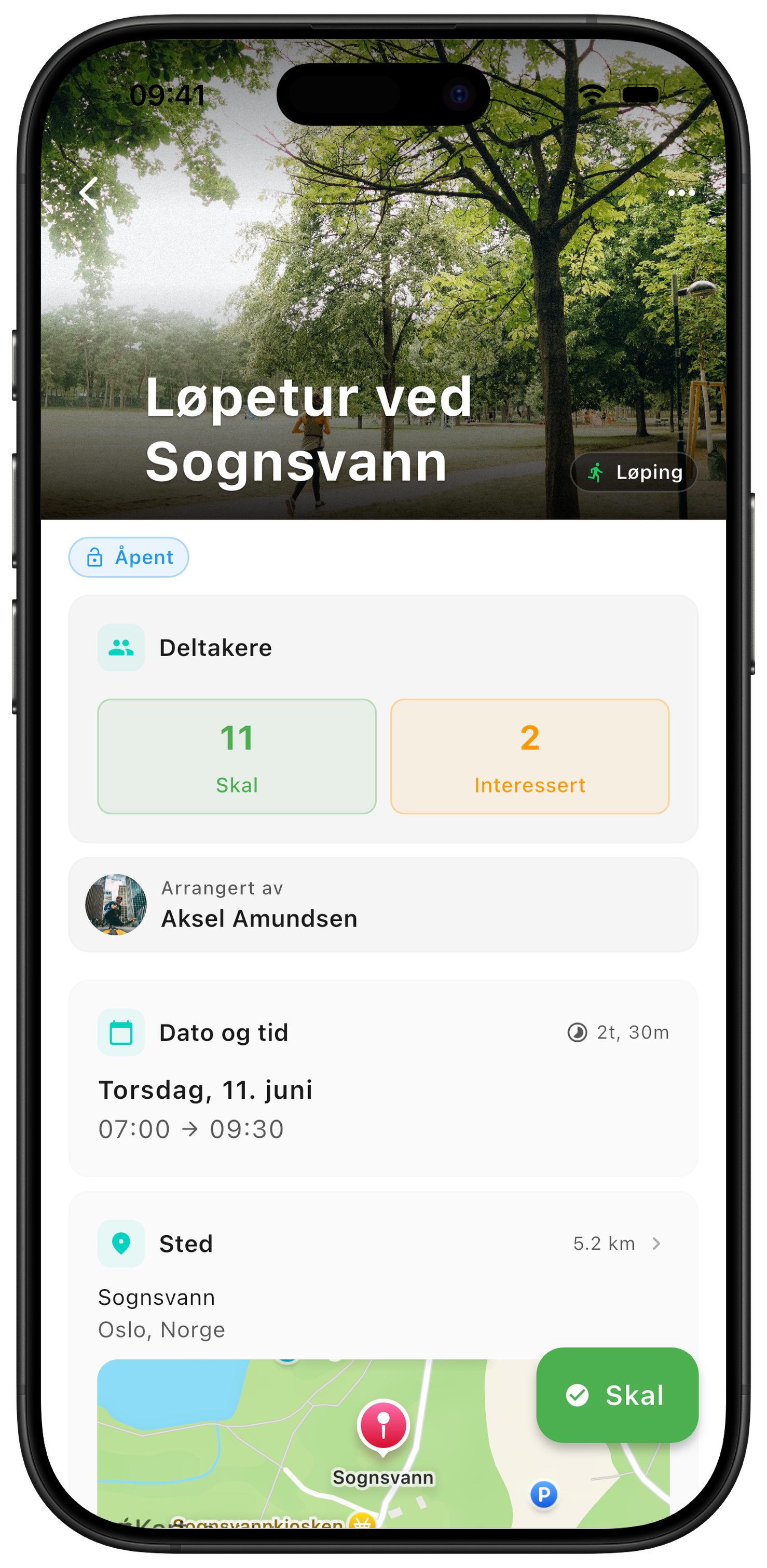 Løpetur ved Sognsvann i ZynkUp