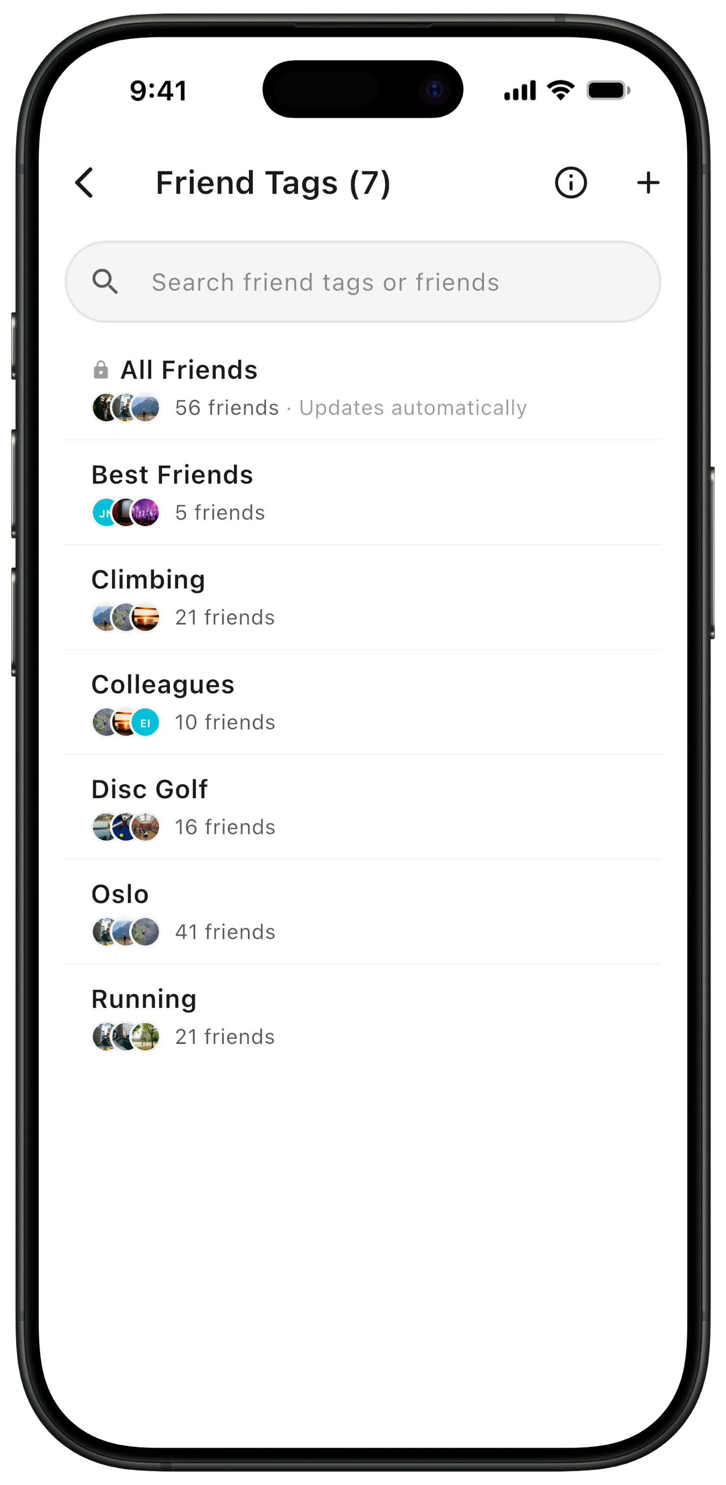 Friend tags in ZynkUp